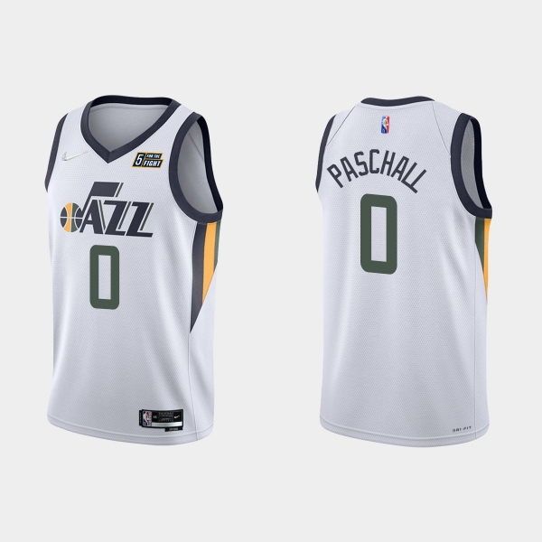 Utah Jazz Eric Paschall #0 Nike 2021/22 75th Anniversary Diamond White Jersey Association