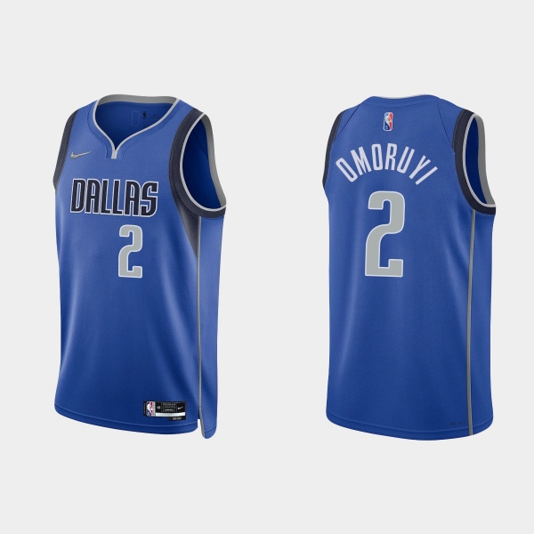 Dallas Mavericks Eugene Omoruyi #2 Nike 2021/22 75th Anniversary Diamond Blue Jersey Icon