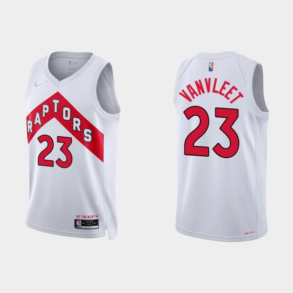 Toronto Raptors Fred VanVleet #23 Nike 2021/22 75th Anniversary Diamond White Jersey Association