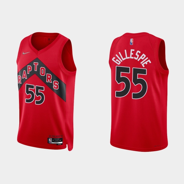 Toronto Raptors Freddie Gillespie #55 Nike 2021/22 75th Anniversary Diamond Red Jersey Icon