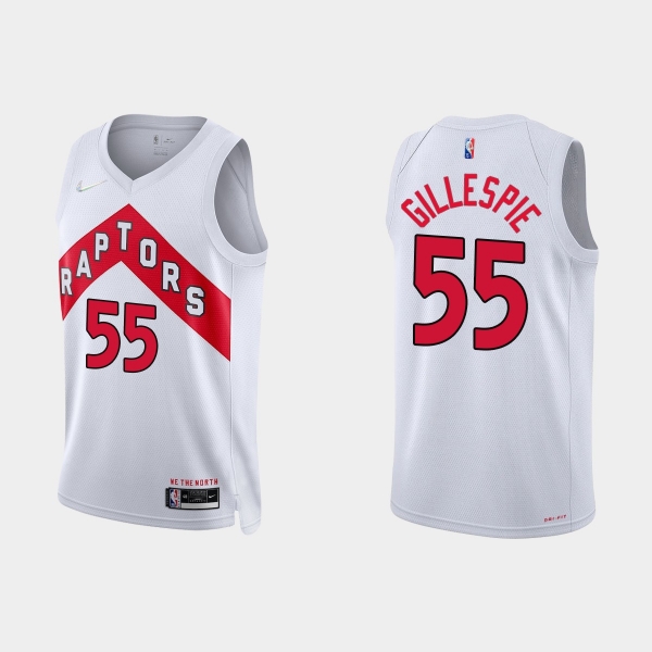 Toronto Raptors Freddie Gillespie #55 Nike 2021/22 75th Anniversary Diamond White Jersey Association