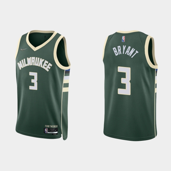 Milwaukee Bucks George Hill #3 Nike 2021/22 75th Anniversary Diamond Hunter Green Jersey