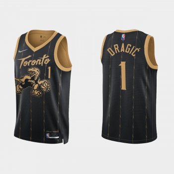 Toronto Raptors Goran Dragic #1 Nike 2021/22 75th Anniversary City Edition Black Jersey