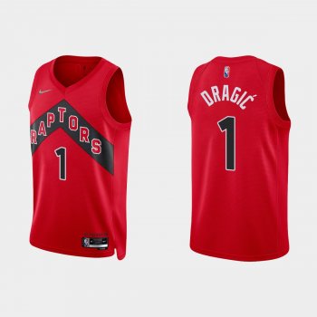 Toronto Raptors Goran Dragic #1 Nike 2021/22 75th Anniversary Diamond Red Jersey Icon