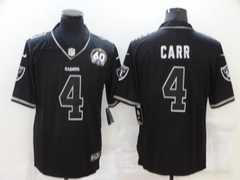 Men's Las Vegas Raiders #4 Derek Carr Black Shadow 2021 Vapor Untouchable Stitched Nike Limited Jersey