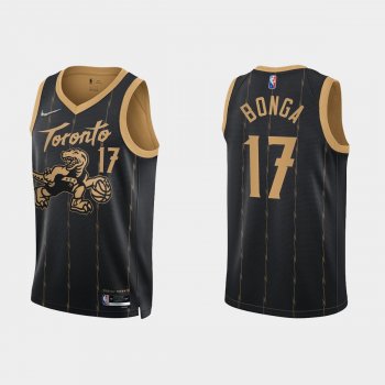 Toronto Raptors Isaac Bonga #17 Nike 2021/22 75th Anniversary City Edition Black Jersey