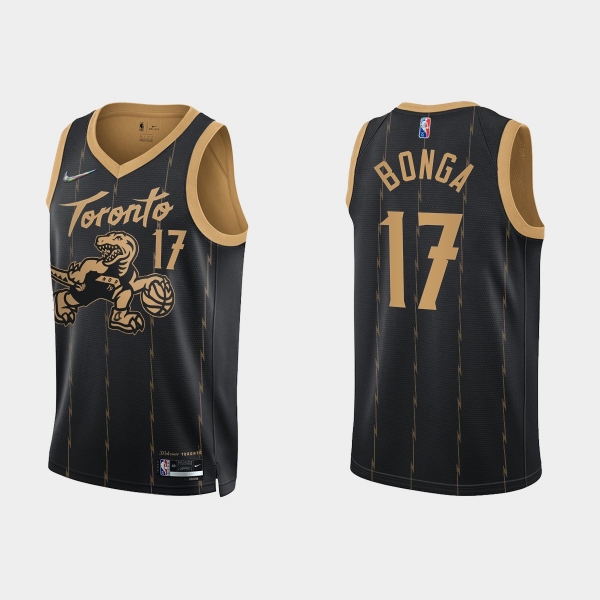 Toronto Raptors Isaac Bonga #17 Nike 2021/22 75th Anniversary City Edition Black Jersey