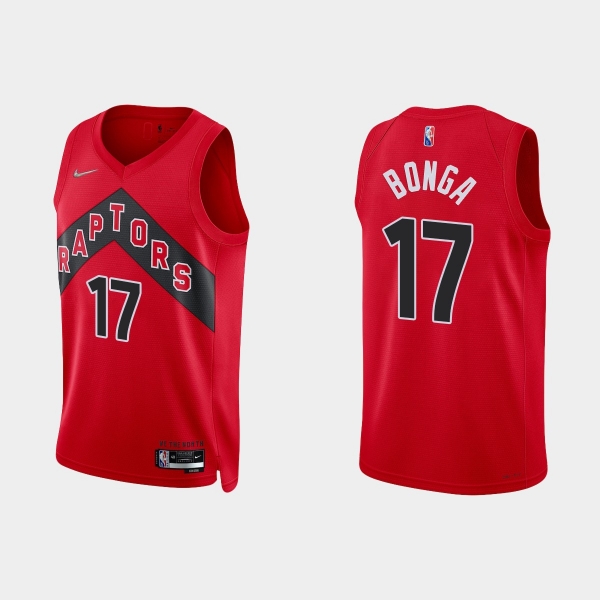 Toronto Raptors Isaac Bonga #17 Nike 2021/22 75th Anniversary Diamond Red Jersey Icon