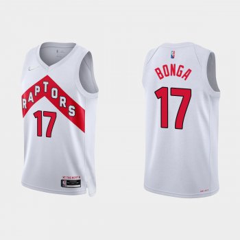 Toronto Raptors Isaac Bonga #17 Nike 2021/22 75th Anniversary Diamond White Jersey Association