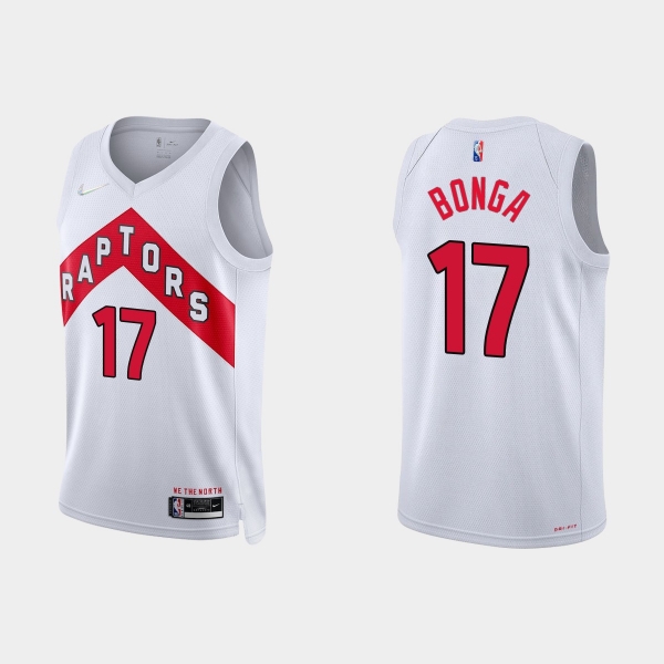 Toronto Raptors Isaac Bonga #17 Nike 2021/22 75th Anniversary Diamond White Jersey Association