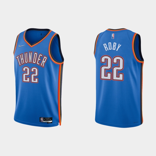 Oklahoma City Thunder Isaiah Roby #22 Nike 2021/22 75th Anniversary Diamond Blue Jersey Icon