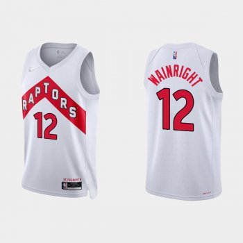 Toronto Raptors Ishmail Wainright #12 Nike 2021/22 75th Anniversary Diamond White Jersey Association