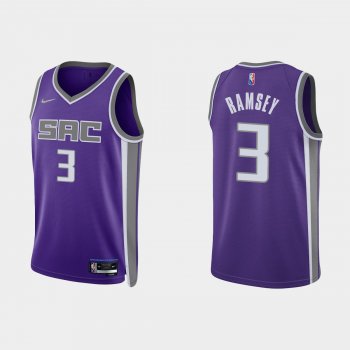 Sacramento Kings Jahmi'us Ramsey #3 Nike 2021/22 75th Anniversary Diamond Purple Jersey Icon