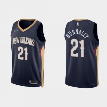 New Orleans Pelicans James Nunnally #21 Nike 2021/22 75th Anniversary Diamond Navy Jersey Icon