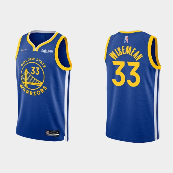 Golden State Warriors James Wiseman #33 Nike 2021/22 75th Anniversary Diamond Royal Jersey Icon