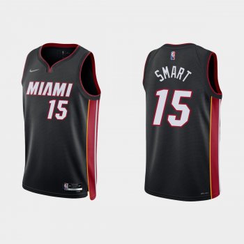 Miami Heat Javonte Smart #15 Nike 2021/22 75th Anniversary Diamond Black Jersey Icon