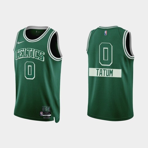 Celtics Jayson Tatum #0 Nike City Edition 75th Anniversary Green Jersey