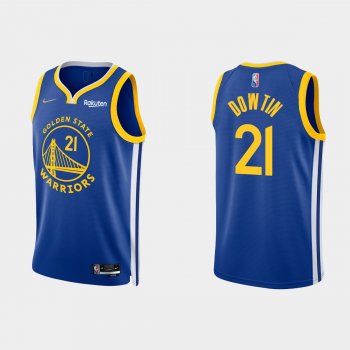 Golden State Warriors Jeff Dowtin #21 Nike 2021/22 75th Anniversary Diamond Royal Jersey Icon