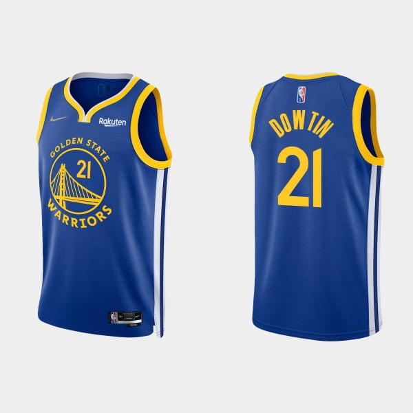 Golden State Warriors Jeff Dowtin #21 Nike 2021/22 75th Anniversary Diamond Royal Jersey Icon