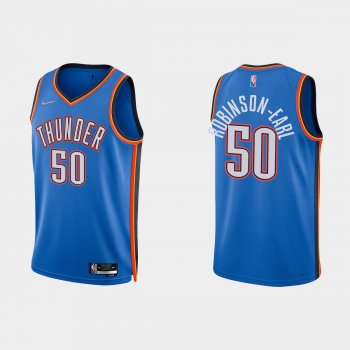 Oklahoma City Thunder Jeremiah Robinson-Earl #50 Nike 2021/22 75th Anniversary Diamond Blue Jersey Icon