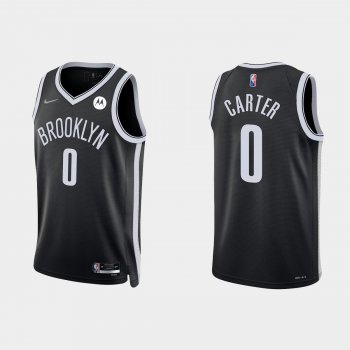 Brooklyn Nets Jevon Carter #0 Nike 2021/22 75th Anniversary Diamond Black Jersey Icon