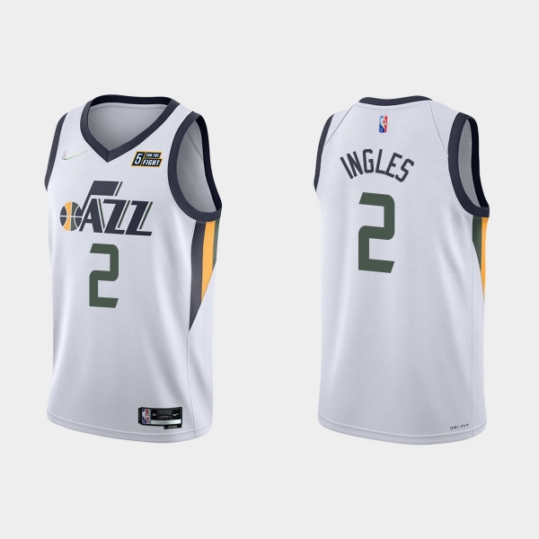 Utah Jazz Joe Ingles #2 Nike 2021/22 75th Anniversary Diamond White Jersey Association