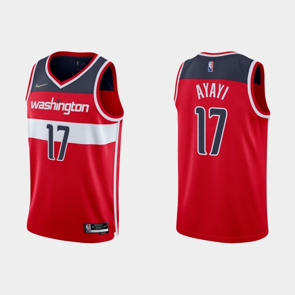 Washington Wizards Joel Ayayi #17 Nike 2021/22 75th Anniversary Diamond Red Jersey Icon