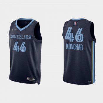 Memphis Grizzlies John Konchar #46 Nike 2021/22 75th Anniversary Diamond Navy Jersey Icon