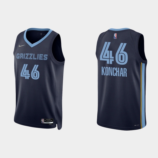 Memphis Grizzlies John Konchar #46 Nike 2021/22 75th Anniversary Diamond Navy Jersey Icon