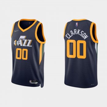 Utah Jazz Jordan Clarkson #00 Nike 2021/22 75th Anniversary Diamond Navy Jersey Icon