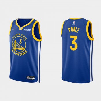 Golden State Warriors Jordan Poole #3 Nike 2021/22 75th Anniversary Diamond Royal Jersey Icon