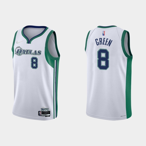 Dallas Mavericks Josh Green #8 Nike 2021/22 75th Anniversary City White Jersey