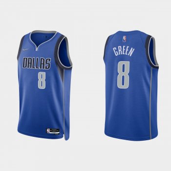 Dallas Mavericks Josh Green #8 Nike 2021/22 75th Anniversary Diamond Blue Jersey Icon