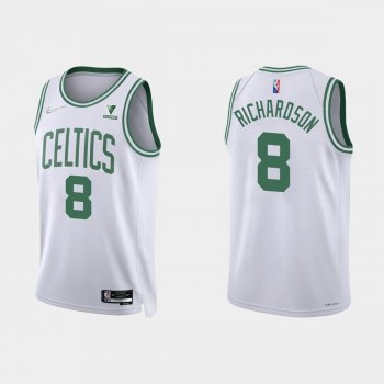 Boston Celtics Josh Richardson #8 Nike 2021/22 75th Anniversary Diamond White Jersey Association