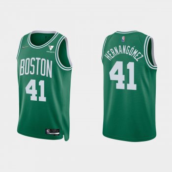 Boston Celtics Juancho Hernangomez #41 Nike 2021/22 75th Anniversary Diamond Kelly Green Jersey Icon