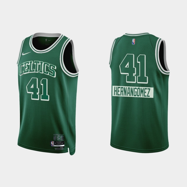 Celtics Juancho Hernangomez #41 Nike City Edition 75th Anniversary Green Jersey