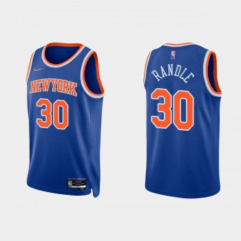 New York Knicks Julius Randle #30 Nike 2021/22 75th Anniversary Diamond Blue Jersey Icon