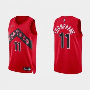 Toronto Raptors Justin Champagnie #11 Nike 2021/22 75th Anniversary Diamond Red Jersey Icon