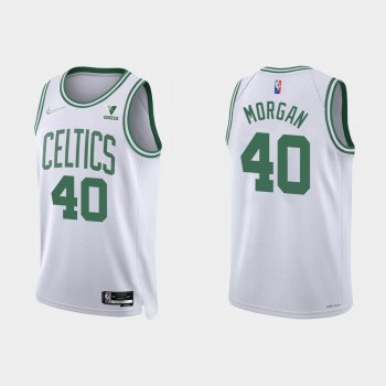 Boston Celtics Juwan Morgan #40 Nike 2021/22 75th Anniversary Diamond White Jersey Association