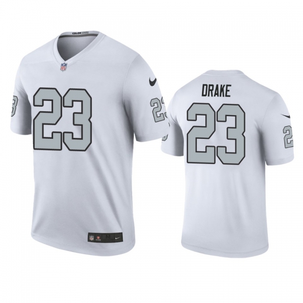 Las Vegas Raiders Kenyan Drake White Color Rush Legend Jersey