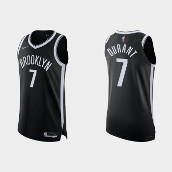 Brooklyn Nets Kevin Durant #7 2021/22 75th Anniversary Diamond Black Authentic Jersey