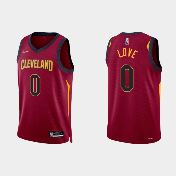 Cleveland Cavaliers Kevin Love #0 Nike 2021/22 75th Anniversary Diamond Wine Jersey Icon