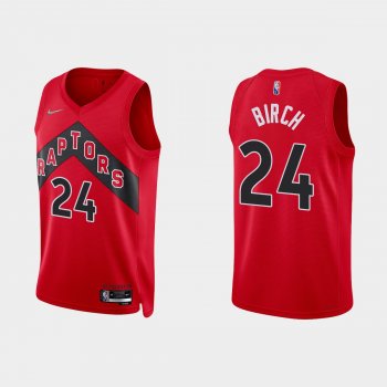 Toronto Raptors Khem Birch #24 Nike 2021/22 75th Anniversary Diamond Red Jersey Icon