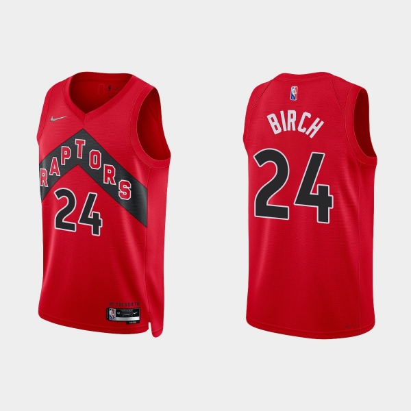 Toronto Raptors Khem Birch #24 Nike 2021/22 75th Anniversary Diamond Red Jersey Icon