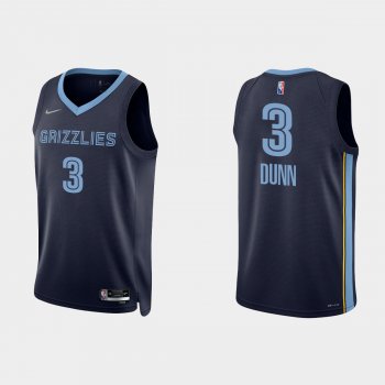 Memphis Grizzlies Kris Dunn #3 Nike 2021/22 75th Anniversary Diamond Navy Jersey Icon