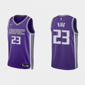 Sacramento Kings Louis King #23 Nike 2021/22 75th Anniversary Diamond Purple Jersey Icon