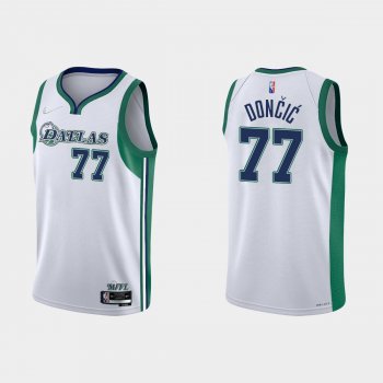 Dallas Mavericks Luka Doncic #77 Nike 2021/22 75th Anniversary City White Jersey