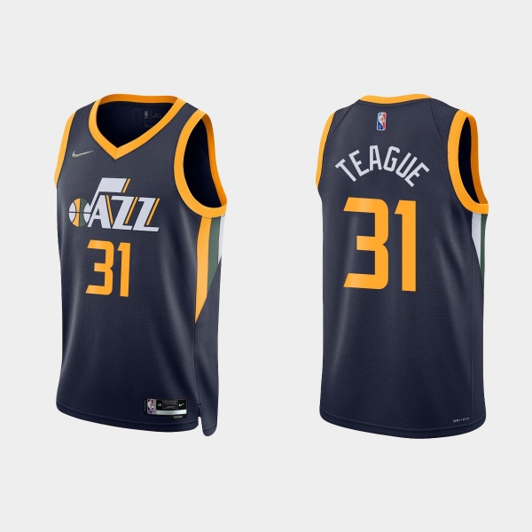 Utah Jazz MaCio Teague #31 Nike 2021/22 75th Anniversary Diamond Navy Jersey Icon