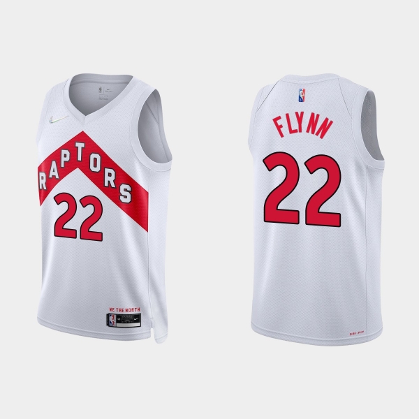 Toronto Raptors Malachi Flynn #22 Nike 2021/22 75th Anniversary Diamond White Jersey Association