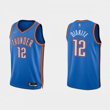 Oklahoma City Thunder Mamadi Diakite #12 Nike 2021/22 75th Anniversary Diamond Blue Jersey Icon